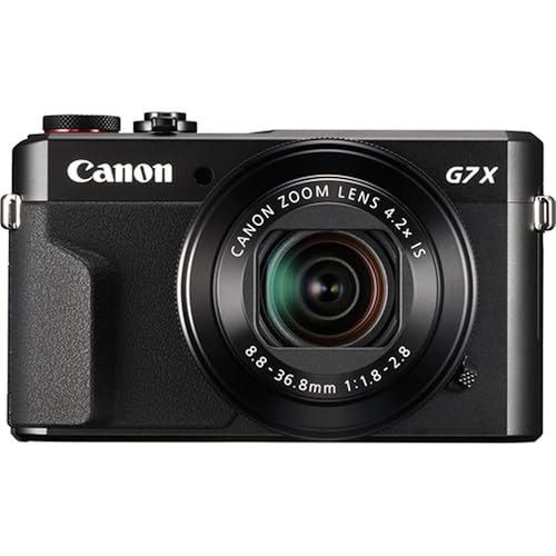 Canon PowerShot Digital Camera [G7 X Mark II] with Wi-Fi & NFC, LCD Screen, and 1-Inch Sensor - Black, 100 - 1066C001 - Camera