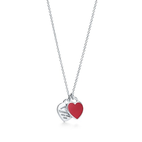 Return to Tiffany® Red Double Heart Tag Pendant