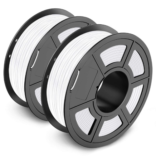 PLA 3D Printer Filament, SUNLU Neatly Wound PLA Filament 1.75mm Dimensional Accuracy +/- 0.02mm, Fit Most FDM 3D Printers, Good Vacuum Packaging Consumables, PLA 2KG, 1kg Spool, 2 Pack, White+White - 2kg Pla White + White