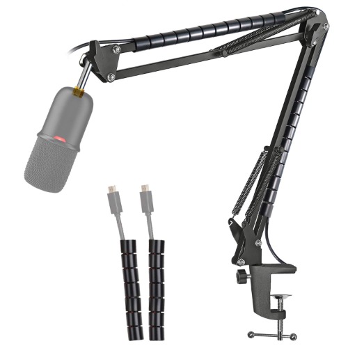 HyperX SoloCast Mic Boom Arm Stand - Justerbart saxmikrofonstativ med kabelhylsa Kompatibel med HyperX SoloCast Microphone från YOUSHARES