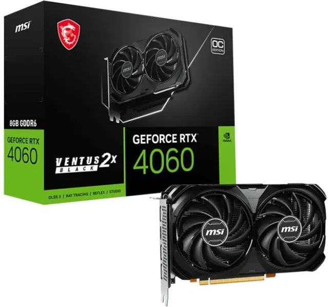 MSI GeForce RTX 4060 VENTUS 2X BLACK 8GB OC