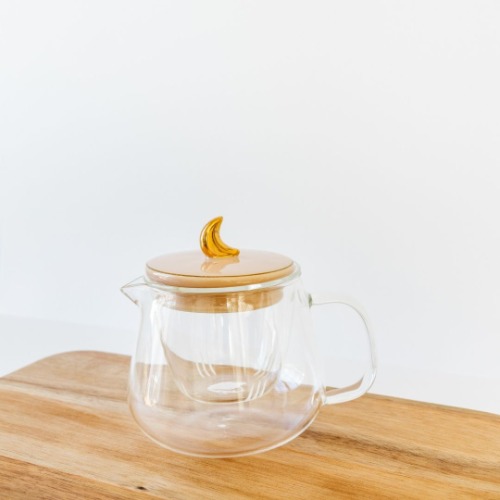 Glass Teapot (Moon, Heart, Star) - Moon