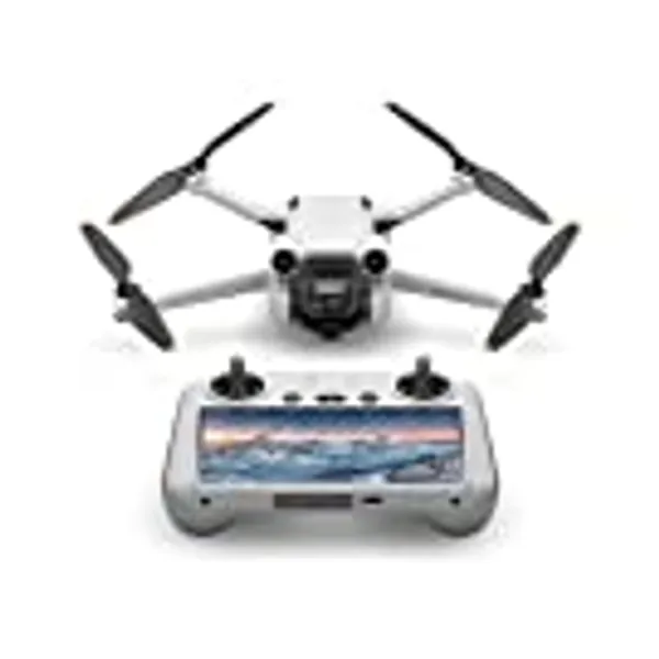 DJI Mini 3 Pro (DJI RC) – Lightweight and Foldable Camera Drone with 4K/60fps Video, 48MP Photo, 34-min Flight Time, Tri-Directional Obstacle Sensing, Ideal for Aerial Photography and Social Media