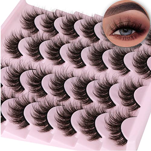 14 Pairs Wispy Mink Lashes Fluffy Eye Lashes Natural Look 5D Volume 16mm Fake Eyelashes Pack by TNFVLONEINS - 001