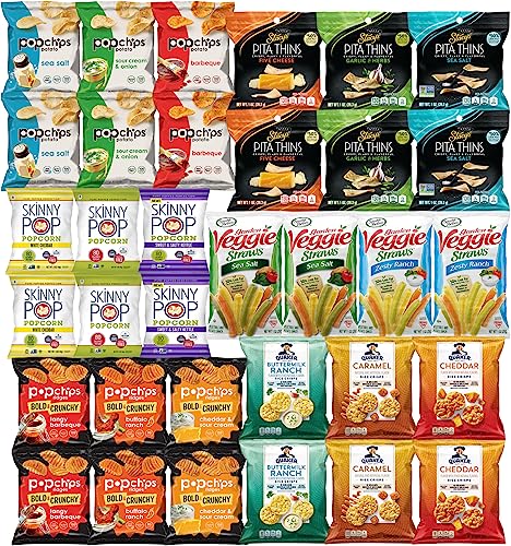 Snacks Variety Pack for Adults - Snack Box Care Package - Bulk Healthy Snack Bag Assortment (34 pack)
