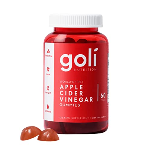 Goli Apple Cider Vinegar Gummy Vitamins - 60 Count - Vitamins B9 & B12, Gelatin-Free, Gluten-Free, Vegan & Non-GMO - 1