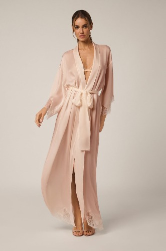 GISELLE LONG ROBE | S / BLUSH/SUCRE