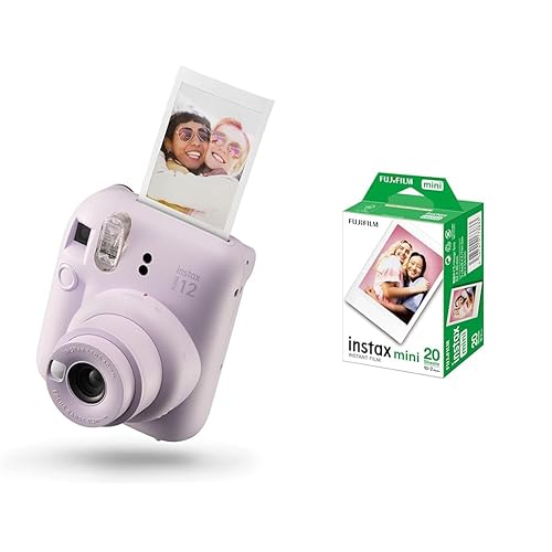 INSTAX Mini 12 Sofortbildkamera Lilac-Purple + Mini Film Standard (20/PK) - Lilac-Purple - mit Instant Film (20 Blatt)