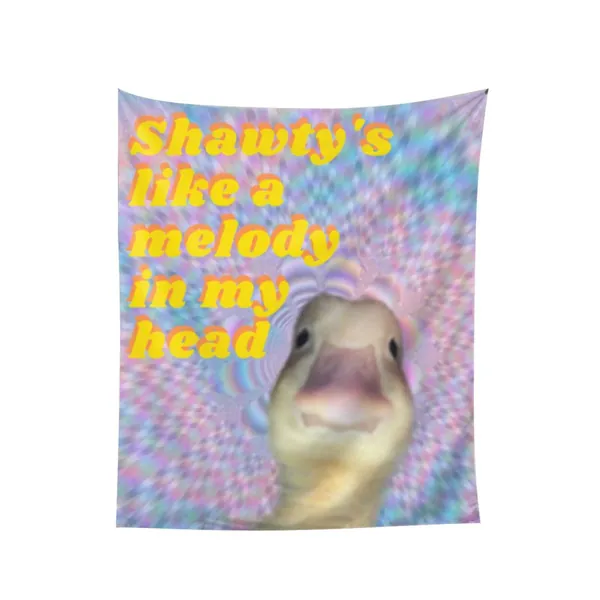 NGZHAIGU Duck Meme Tapestry 3D Boutique Wall Hanging Fashion Home Decoration Wall Blanket for Dormitory Living Room Bedroom Dorm Room Home Decor Tapestry Bed Tapestry Decor 60x51in - 