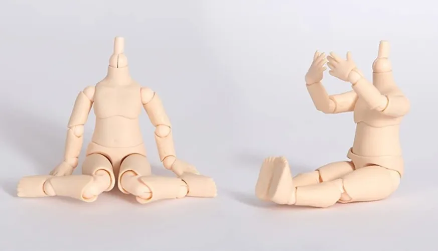 Amazon.com: 1/12 Scale YMY Doll Body 10cm with Magnetic Sole, PVC Figure Body Doll Model for GSC,STO,1/12 BJD Doll Head Girls Boys Toys (Milky white1) : Toys & Games