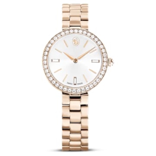 Certa watch, Swiss Made, Metal bracelet, Gold tone, Champagne gold-tone finish