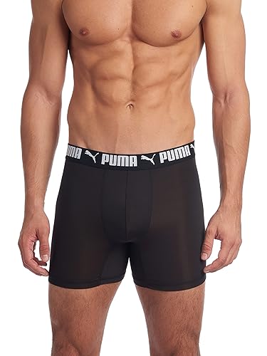 PUMA Men's Boxer Briefs (Pack of 3) - M - Puma Black