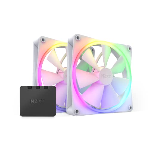 NZXT F140 RGB Fans - Twin 140mm Fans - White