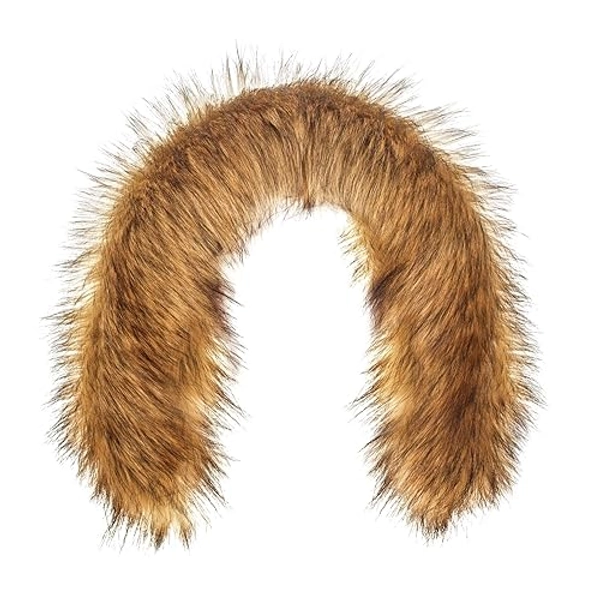 Futrzane Hooded Fur Collar for Hood Fur Scarf Fur Stripes