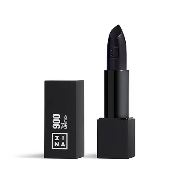 3INA MAKEUP - The Lipstick 900 - Black Matte Lipstick - Matte Lip Pen with Vitamin E and Shea Butter - Long-Lasting Highly Pigmented Cream - Vanilla Fragrance - Vegan - Cruelty Free