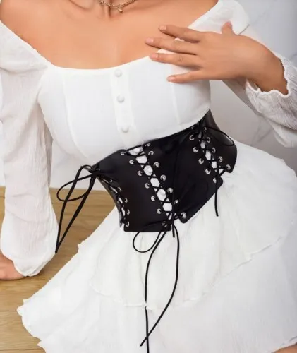 Cinto de espartilho com cadarço 