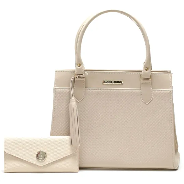Bolsa Feminina Grande Mais Carteira com alça transversal Santorini Handbag