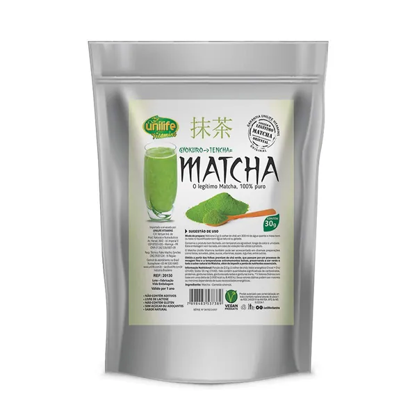 Matcha Puro Orgânico Solúvel 30g Unilife