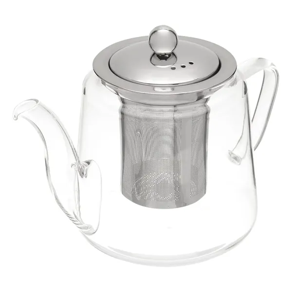 Mimo Style Bule Vidro Borossilicato com Infusor de Aço Inoxidável para Chá. Possui Bico e Alça, Vai Ao Fogo e na Máquina Lava-Louças