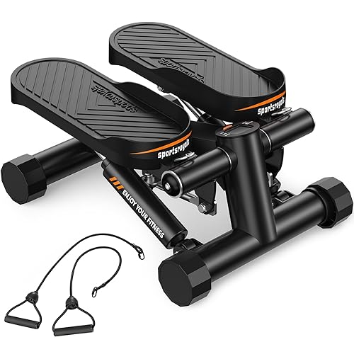 Sportsroyals Stair Stepper for Exercises-Twist/Mini Stepper with Resistance Bands and 330lbs Weight Capacity - 05-Upgraded Stepper (up and down)