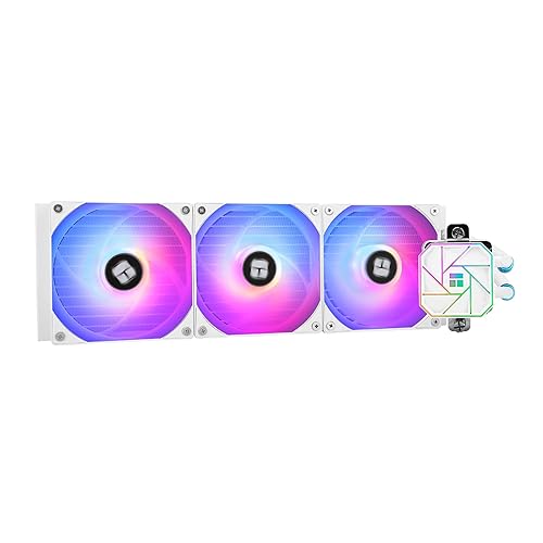 Thermalright Aqua Elite 360 White V3 Liquid CPU Cooler, AIO Pump Head Speed up to 3300RPM, TL-C12W-S V2×3 PWM Fans,for AMD/AM4/AM5, Intel LGA1150/1151/1200/2011/1700, Computer CPU Aio Cooler - AE360 WHITE V3