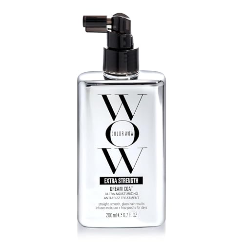 COLOR WOW Extra Strength Dream Coat, powerful, ultra moisturizing, anti humidity treatment for extremely frizz prone hair; glassy smooth, straight + frizz resistant styles for up to 3-4 washes - 200 ml (Pack of 1)