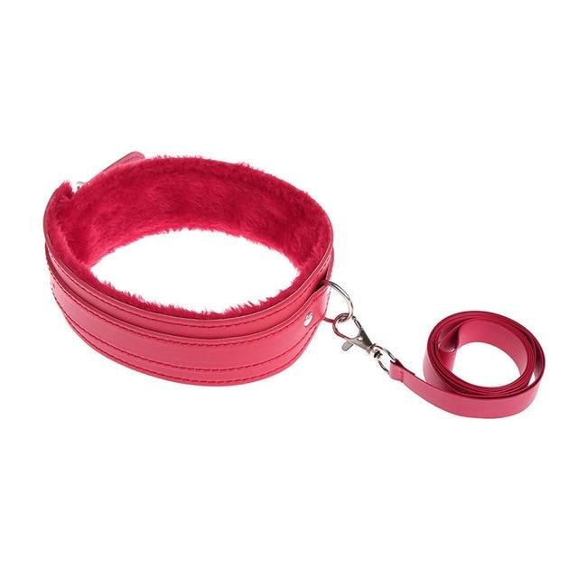 Fur Lined Leash - Red Leash