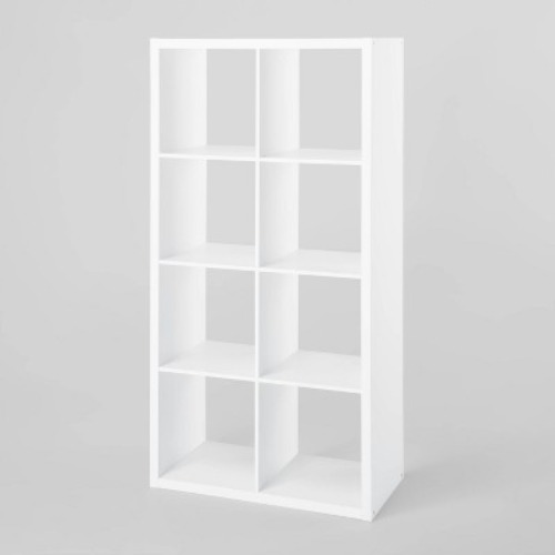 8 Cube Organizer White - Brightroom™: Versatile Shelving Unit, MDF & Particle Board, Up to 30 lbs per Shelf