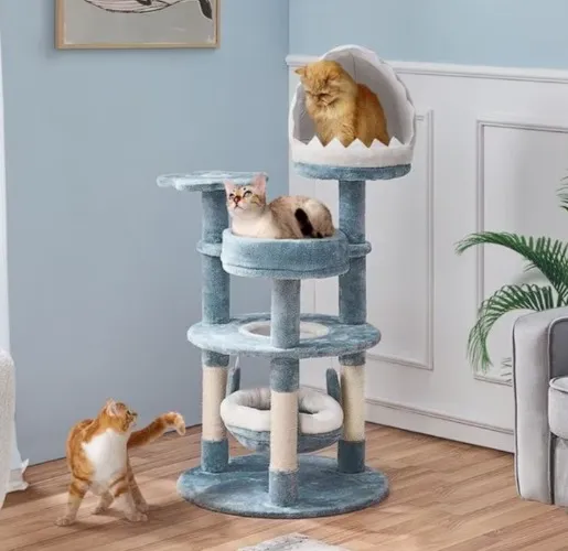 Yaheetech Ocean-Themed Multi-Level Cat Tree