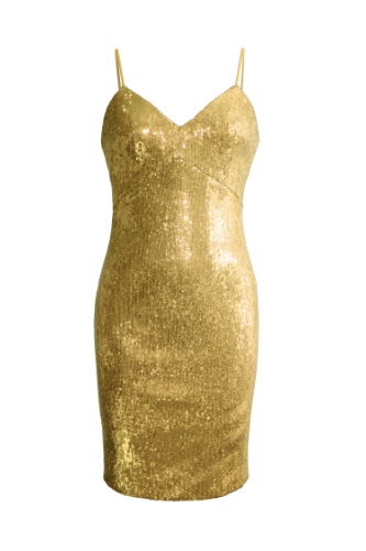 Sequin Tank Dress - 10 / Gold Sequin