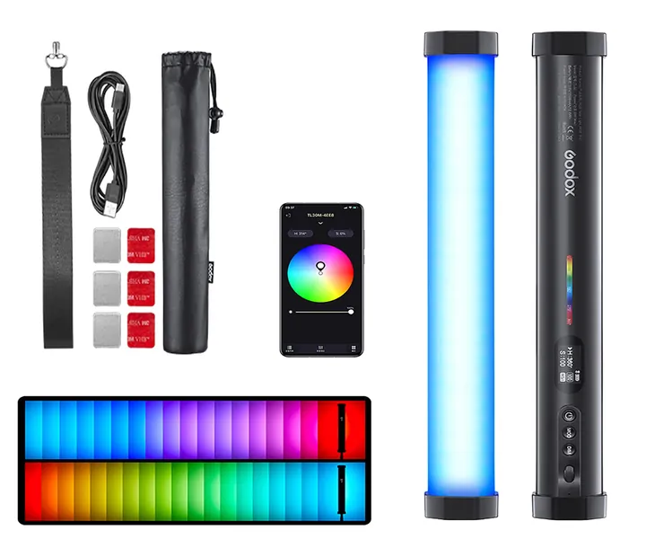 Godox TL30 RGB Tube Light LED Light 8W 2700K-6500K Built-in Lithium Battery Smartphone APP Control (Godox TL30) - Godox TL30