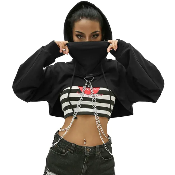 Hoodie Crop Tops