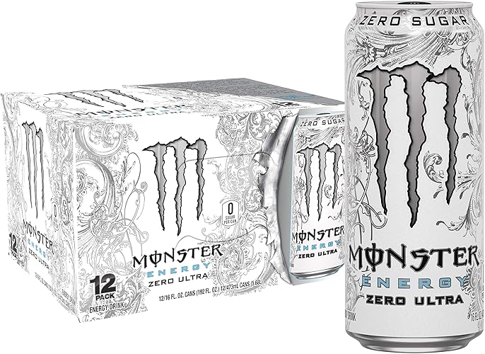 Monster Energy Zero Ultra, 16 Fl Oz Cans, 12 Pack - Zero Ultra - 16 Fl Oz (Pack of 12)