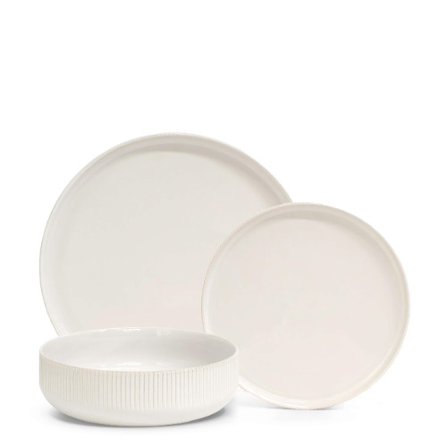 Salt&pepper Brae Dinner Set, 12 Piece, White