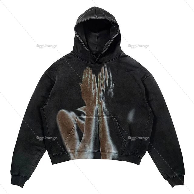 Budgetg Wind Ninja Printed Long-sleeved Hoodies Couples Hip-hop Street Y2k Street Loose Fashion Oversized Hoodies Harajuku Goth Top 217-1