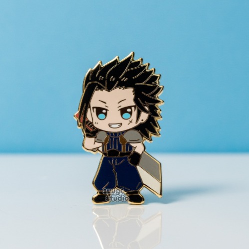 FF7 Zack Hard Enamel Pin - [A Grade] / Locking Clasp