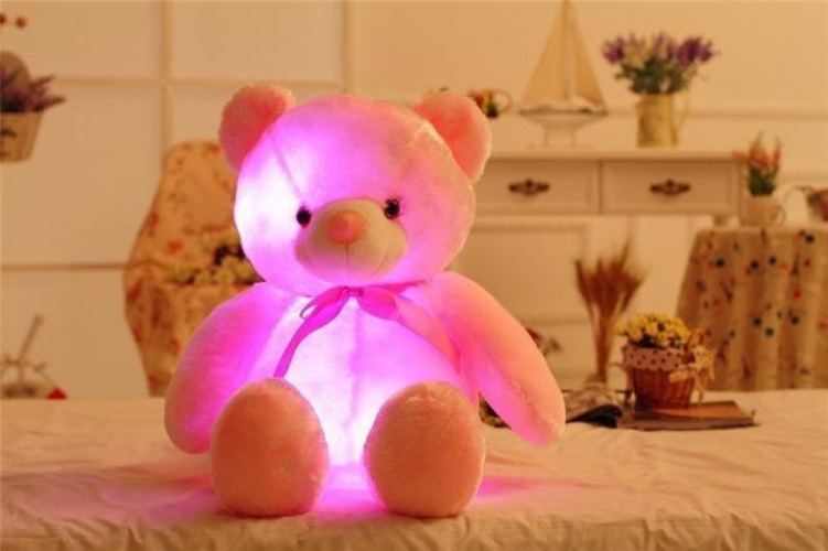 Glowing Teddy Bear - Large Pink
