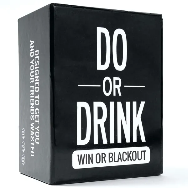 Do or Drink Party Card Game, Dare for Adults, Strangers or Girls Night, 350 Cards with 175 Adult Challenges & Funny Questions, Entertaining Fun Adult Games for Game Night - 