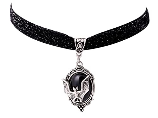 Sacina Gothic Bat Choker Necklace, Victorian Necklace, Vampire Bat Pendant, Goth Halloween Jewelry Gift for Women, Christmas Gift for Women - Victorian Bat Choker
