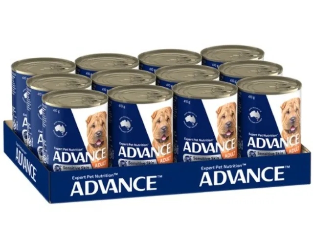 Advance Sensitive Dog Food for Hamish, 12x410g Tins