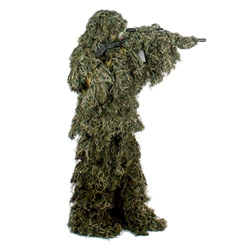 AUSCAMOTEK Ghillie Suit for Hunting Camouflage Suit Hunting Gilly - Y - Green Grass