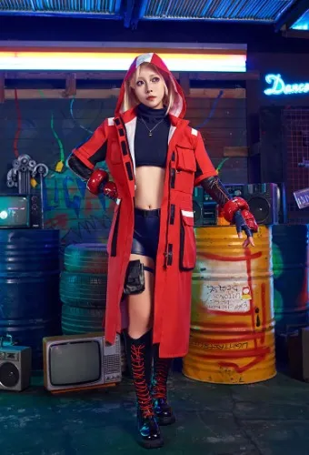[Officially Licensed] Street Fighter 6 Cammy Red Coat Cosplay Costume Cammy Full Set Halloween Costume