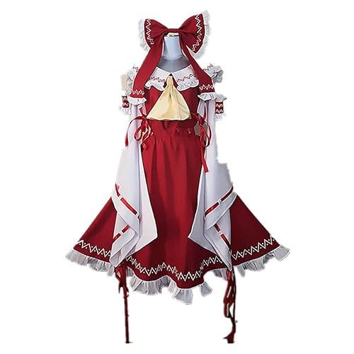 Hakurei Reimu Cosplay Costume Outfit Halloween Carnival cos red Dress costume - Female S