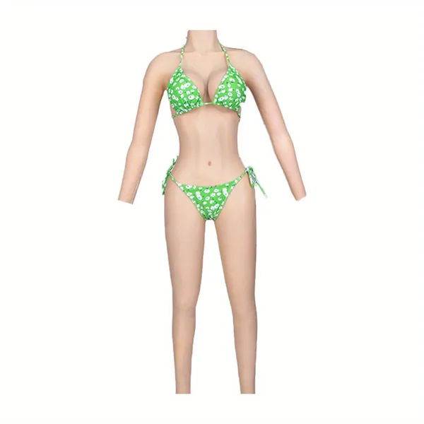 Women's Full Body Silicone Bodysuit With E/G Cup Breast Forms, Ankle-Length, Realistic Silicone Filler For Cosplay