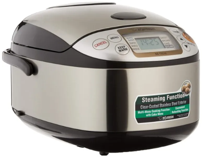 ZOJIRUSHI Rice Cooker NS-TSQ10 Stainless Steel Brown, 220-230V (Stainless Steel Brown)