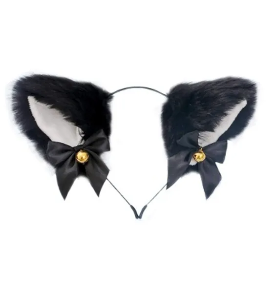 Focupaja Cat Ears Cosplay Headband Anime Cat Ears Hairband Ears Cosplay Cat Ears With Bells Hair Accessories for Girls Women