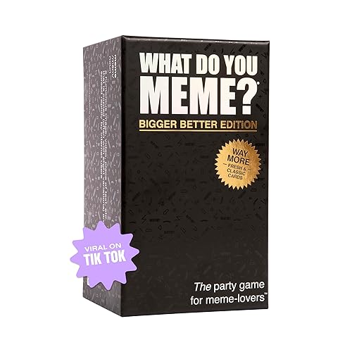 WHAT DO YOU MEME? Bigger Better Edition by Relatable, The Essential Party Game for Meme Lovers, Great for Adult Games for Game Night, Includes 450 Caption Cards, and 75 Photo Cards - Core Game