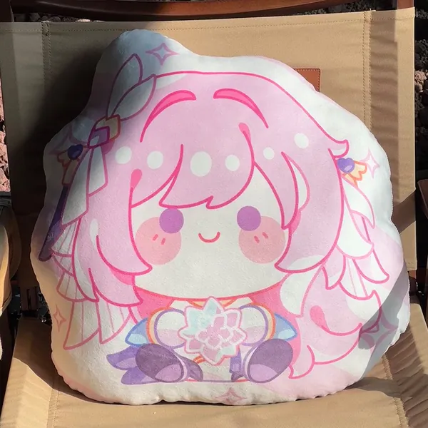 Cute HI3 Elysia Plush Cushion Honkai Impact 3rd Elysia Merch Plushie Toy