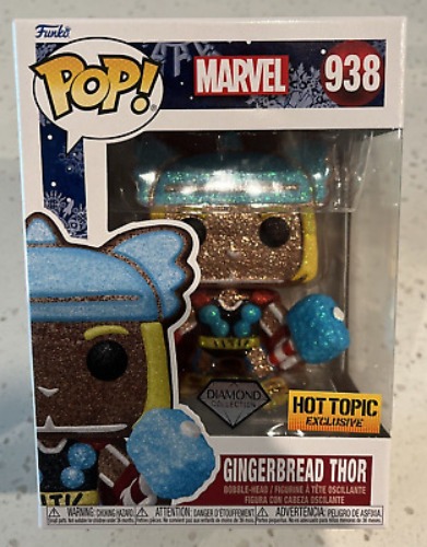 😮 Funko Pop Gingerbread THOR #938 Marvel Studios Hot Topic Exclusive DIAMOND  | eBay