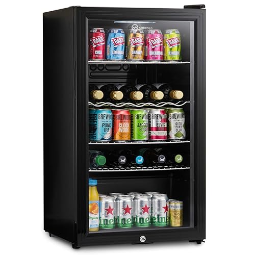 Subcold Super85 LED - Under-Counter Fridge | 85L Beer, Wine & Drinks Fridge | LED Light + Lock and Key | Energy Efficient (Black, 85L)… - Black - 85L